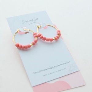 Beaded Hoop Earrings